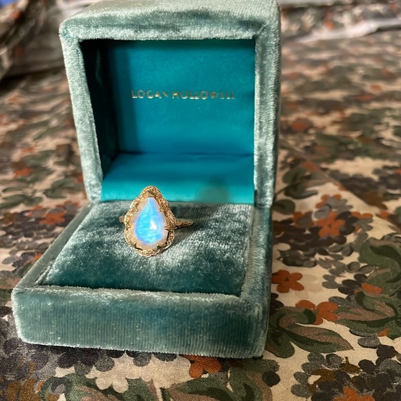 ❗️SOLD❗️Logan Hollowell PREMIUM Queen Water Drop Moonstone Full Pavé Diamond YG - Picture 4 of 17